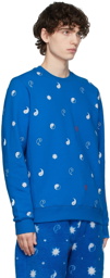Clot Blue 'CLOT' Pattern Sweatshirt