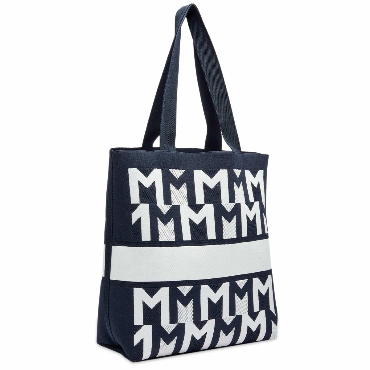 Moncler Men's Knit Tote Bag in Blue/White Moncler