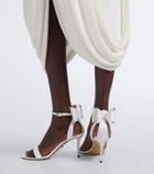 Mach & Mach Le Cadeau embellished satin sandals
