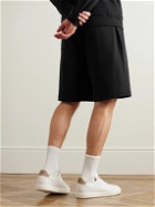 Brunello Cucinelli - Straight-Leg Cotton-Blend Jersey Drawstring Shorts - Black