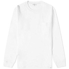 Norse Projects Men's Long Sleeve Johannes Standard Pocket T-Shirt in White
