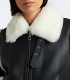 Loewe Shearling-trimmed leather jacket