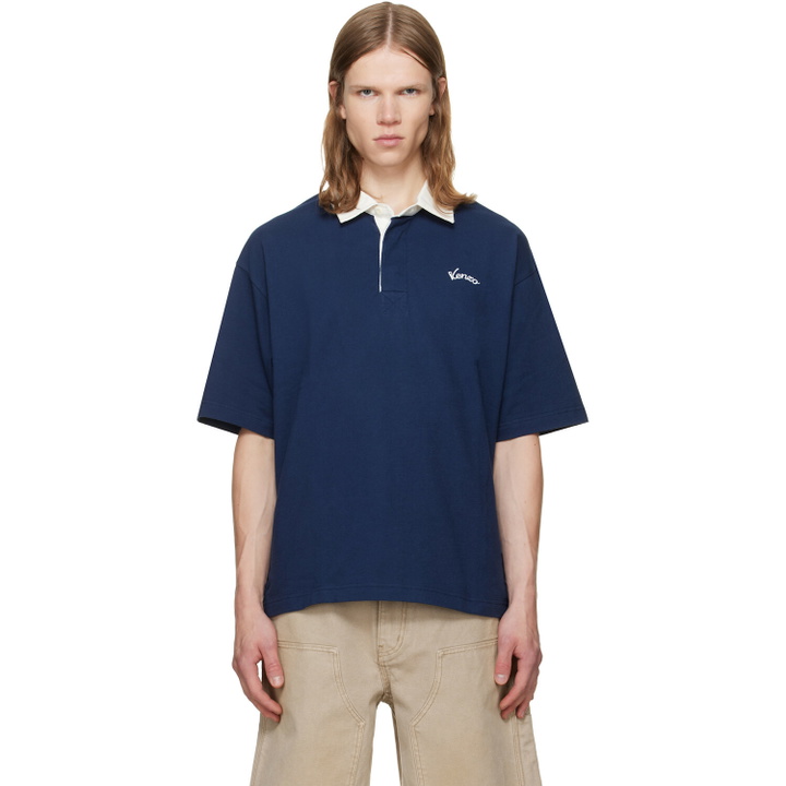 Photo: Kenzo Navy Kenzo Paris 'KENZO Varsity' Relax Polo