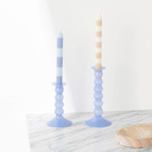 HAY Wavy Candleholder - Medium in Jade Light Blue