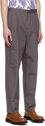 Dries Van Noten Gray Pleated Trousers