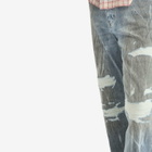 Nahmias Men's Thrashed Baggy Jeans in Light Wash Denim
