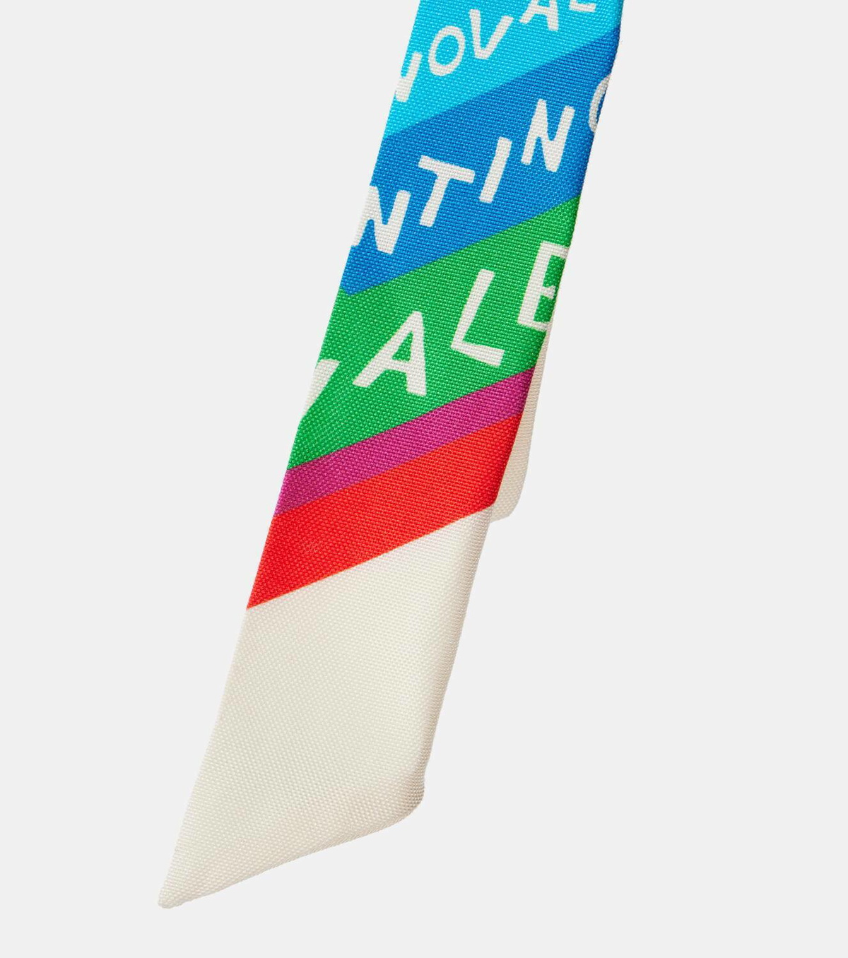 Valentino Valentino Chevron 24 silk and cotton head wrap