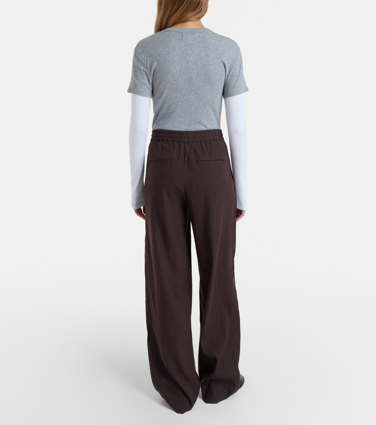 Vince Linen and rayon-blend wide-leg pants