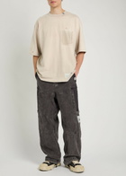 Maison Mihara Yasuhiro Distressed Cotton T-shirt Beige