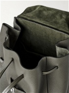 Loewe - Logo-Debossed Full-Grain Leather Backpack