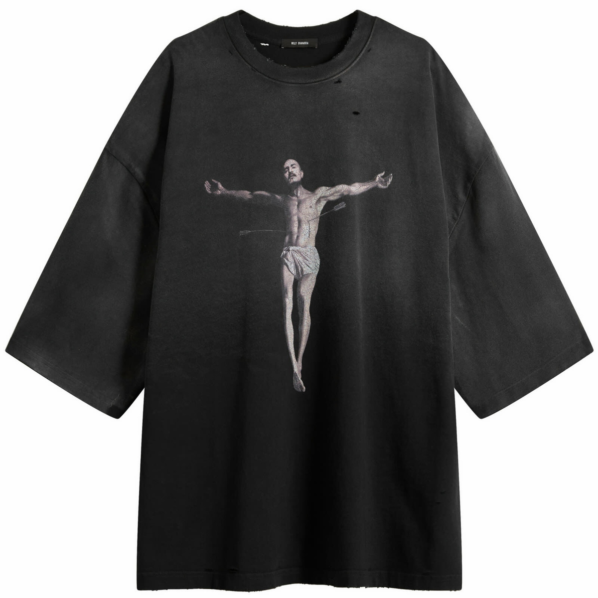 Willy Chavarria Printed Cotton T-shirt Black Willy Chavarria