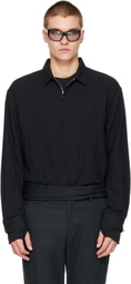 POST ARCHIVE FACTION (PAF) Black Zip Shirt Jacket
