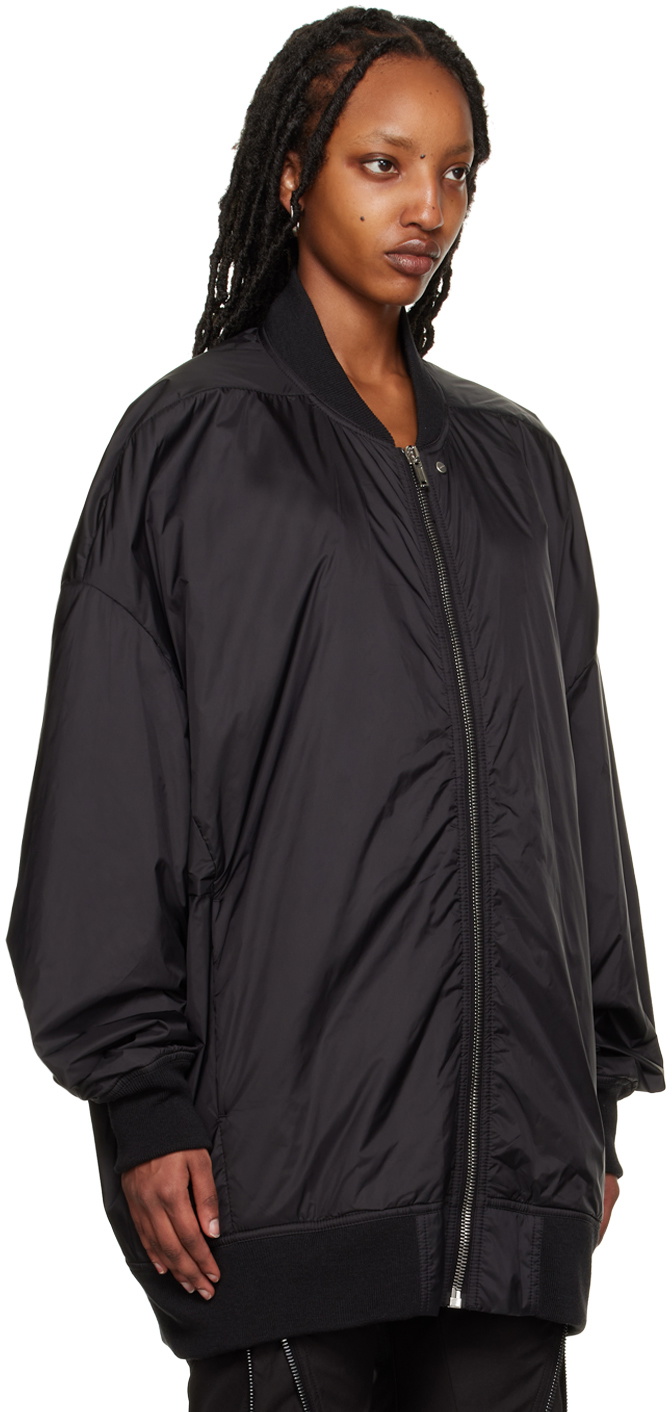 Rick Owens Black Jumbo Peter Flight Bomber Jacket Rick Owens
