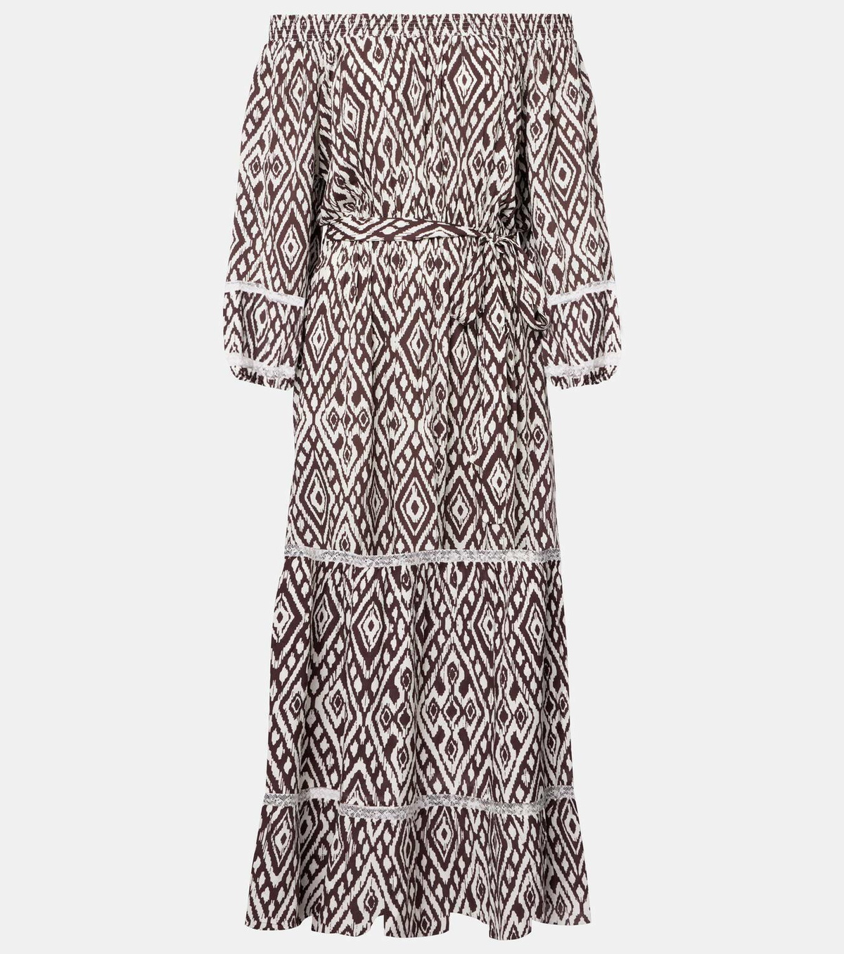 Melissa Odabash Eclipse gathered printed midi dress