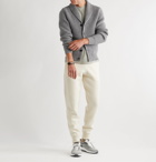 TOM FORD - Slim-Fit Shawl-Collar Ribbed Cashmere and Mohair-Blend Cardigan - Gray