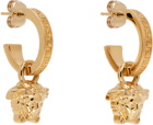 Versace Gold 'La Medusa' Greca Hoop Earrings