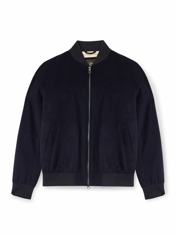 Photo: Loro Piana - Ivy Storm System® Cashmere-Felt Bomber Jacket - Blue