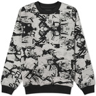 PACCBET Men's Roses Crew Neck Knitted Jumper in Black