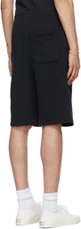 Maison Kitsuné Black Tonal Fox Jog Shorts