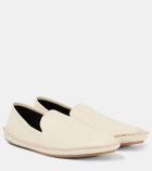 The Row Vasko leather slip-on shoes