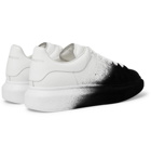 Alexander McQueen - Exaggerated-Sole Leather and Velvet Sneakers - White