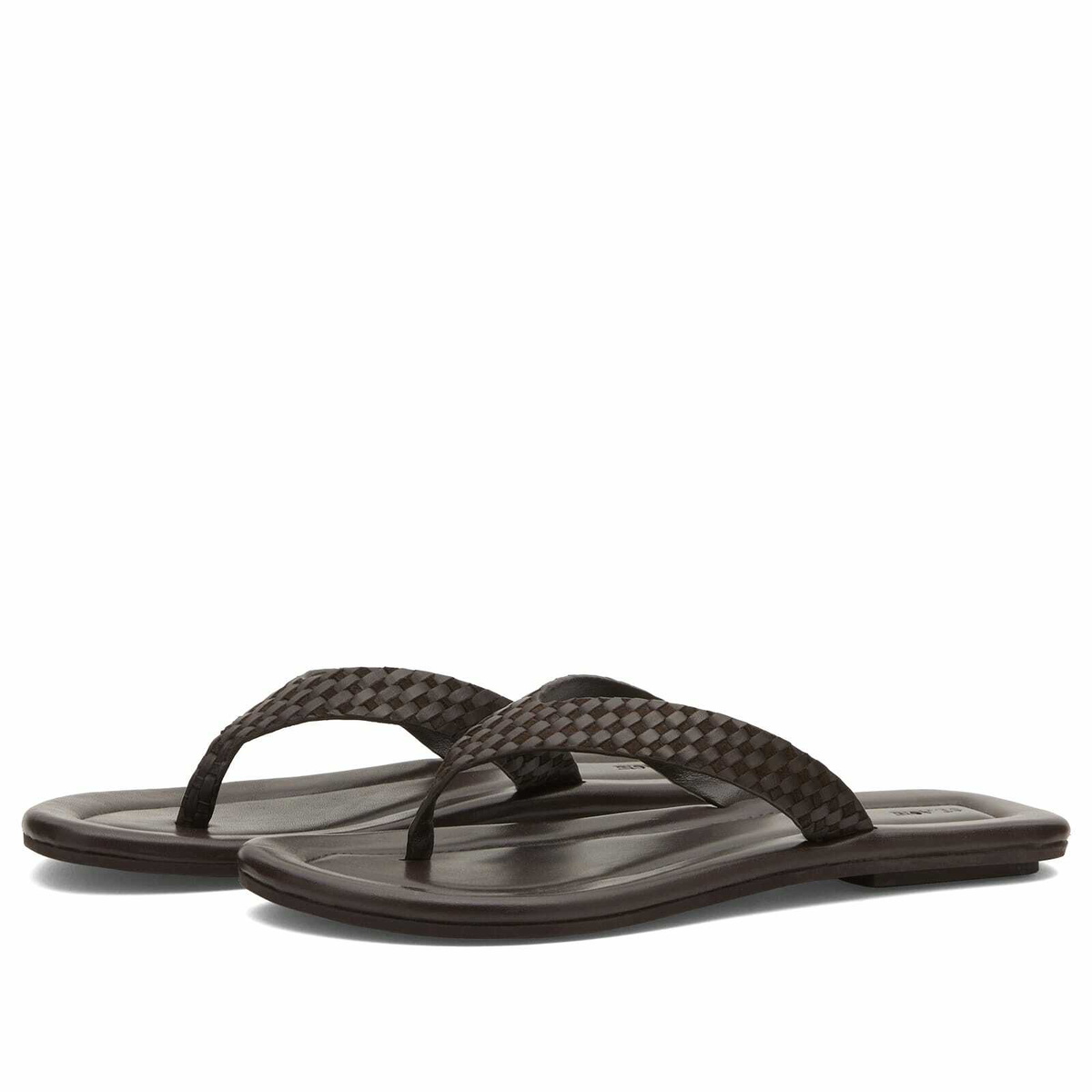ST. Agni Women's Lattice Weave Thong in Coffee