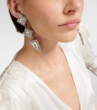 Alessandra Rich Crystal-embellished clip-on earrings