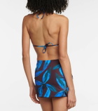 Louisa Ballou Double Ring printed miniskirt