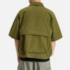 Poliquant Men's Multiple Pockets Short Sleeve Shirt in Olive