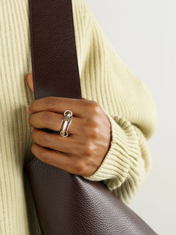 Photo: Spinelli Kilcollin - Set of Three Sterling Silver, 18-Karat Gold and Diamond Rings - Gold