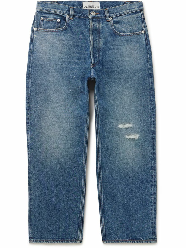 Photo: A.P.C. - JW Anderson Ulysse Tapered Distressed Jeans - Blue