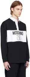 Moschino Black Paneled Polo