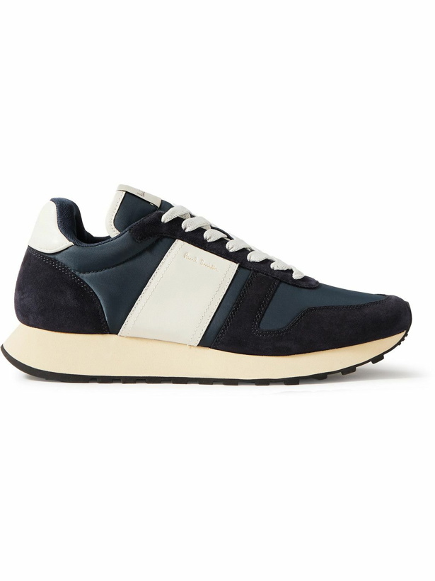 Photo: Paul Smith - Eighties Suede and Leather Sneakers - Blue