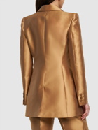 ALBERTA FERRETTI Fitted Mikado Silk Blend Jacket