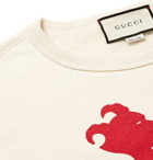 Gucci - Printed Loopback Cotton-Jersey Sweatshirt - Men - Off-white
