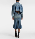McQueen Peplum denim jacket