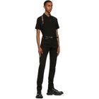 Alexander McQueen Black Logo Harness Polo