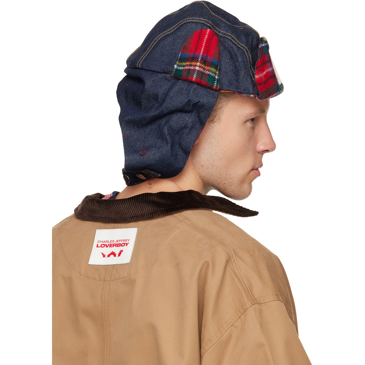 Charles Jeffrey LOVERBOY Navy & Red Trapper Hat