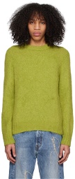 GANNI Green Crewneck Sweater