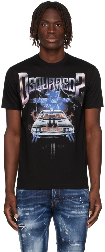 Photo: Dsquared2 Black D2 Space Cool T-Shirt