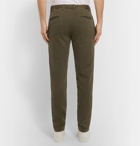 Incotex - Tapered Garment-Dyed Cotton-Blend Drawstring Trousers - Green