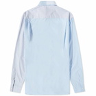 JW Anderson Men's Curved Patchwork Shirt in Blue/White