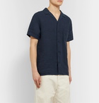 YMC - Malick Camp-Collar Linen Shirt - Blue