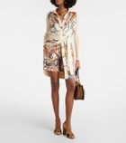 Etro Paisley belted cotton cardigan