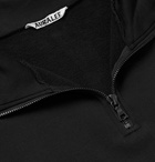 Auralee - Fleece-Back Cotton-Jersey Half-Zip Sweatshirt - Black