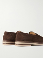 Brunello Cucinelli - Suede Penny Loafers - Brown