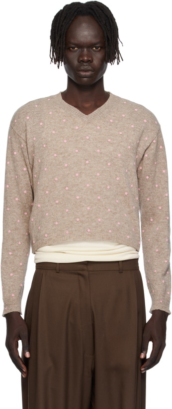 Photo: Ashley Williams Beige Molly Knit Sweater