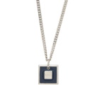 A.P.C. Men's A Plaque Necklace in Silver