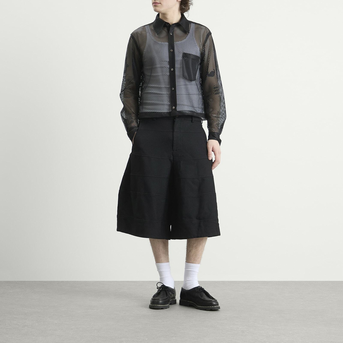 Comme des Garçons Homme Plus Men's Mesh Shirt in Black