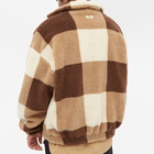 Drole de Monsieur Men's Drôle de Monsieur Checkerboard Fleece in Brown